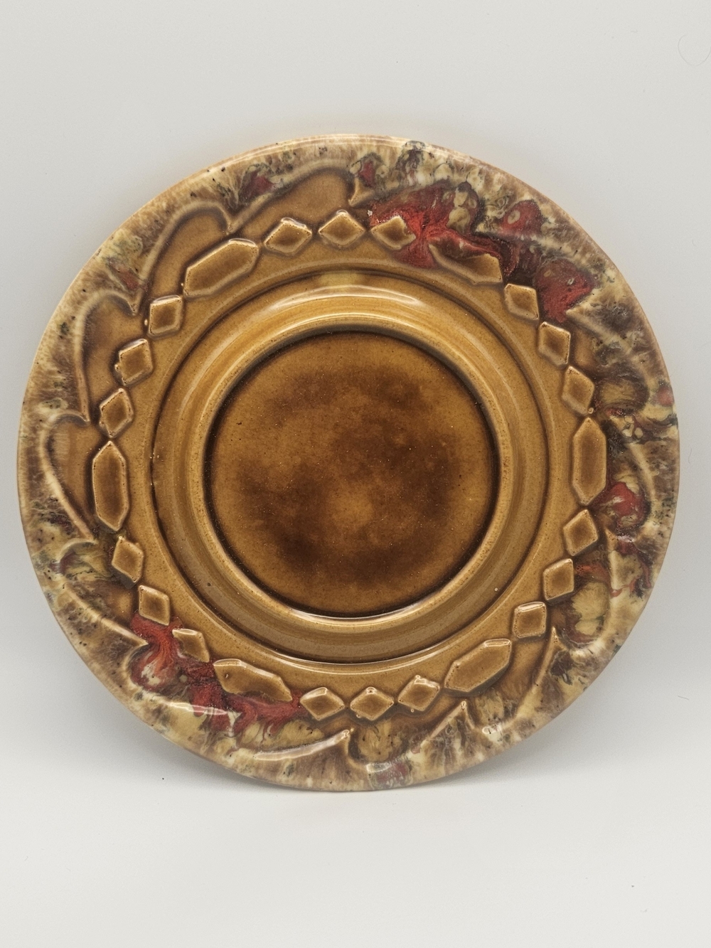 Vintage Cherokee Pottery 7.5” Plate/ Signed “ Cherokee 3-2-92 >---->”